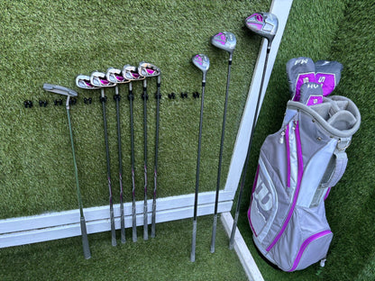 🔥 Wilson Stretch XLS Ladies Set (7–SW) + Driver / 5 Wood / Hybrid + Matching Bag