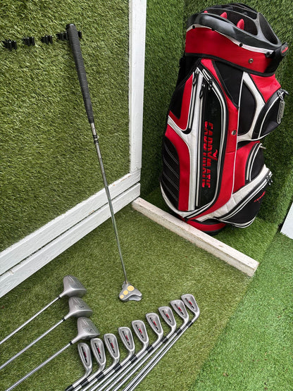 Maxfli VHL Irons 3-SW + Howson Woods + Cart Bag Golf Set