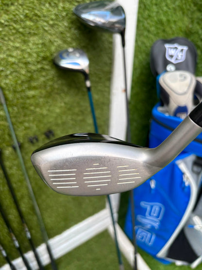 Ping Eye2+ Blue Dot Graphite Irons, Brand New Wilson D7 Driver, Ping G5 Woods & Ping Traverse Cart Bag