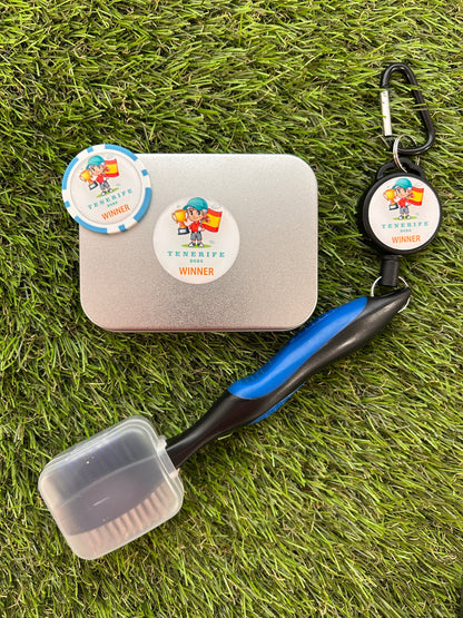 Personalised Golf Brush with retractable spike