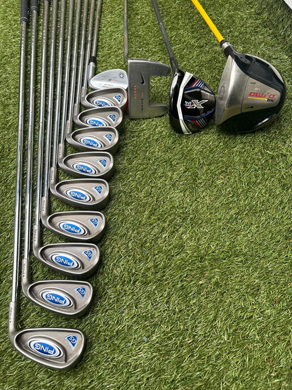 PING G5 Irons, Callaway XR 5 Wood, Nike SQ Dymo Driver, Vokey Wedge & Brand New Waterproof Stand Bag Golf Set
