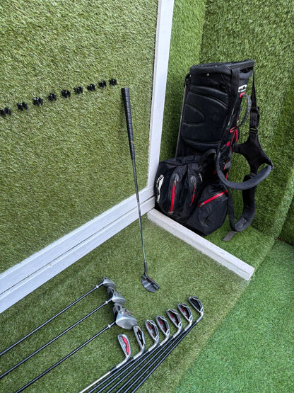 🔥 Wilson 1200 Plus Irons (5–SW) + Driver / 3 Wood / Hybrid + Cleveland Wedge + Waterproof Sun Mountain Bag