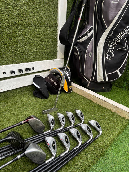 Dunlop MAX Irons + Wilson Deep Red Driver + St Andrews 3 Wood + Inesis Hybrid + Callaway Stand Bag – 13 Clubs