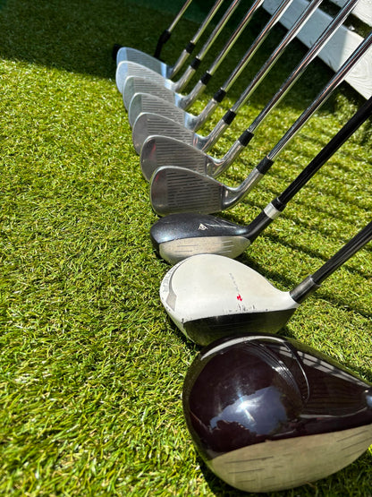 Wilson Deep Red Irons, TaylorMade Burner 3.0 Fairway Wood, Wilson Driver & Brand New Stand Bag