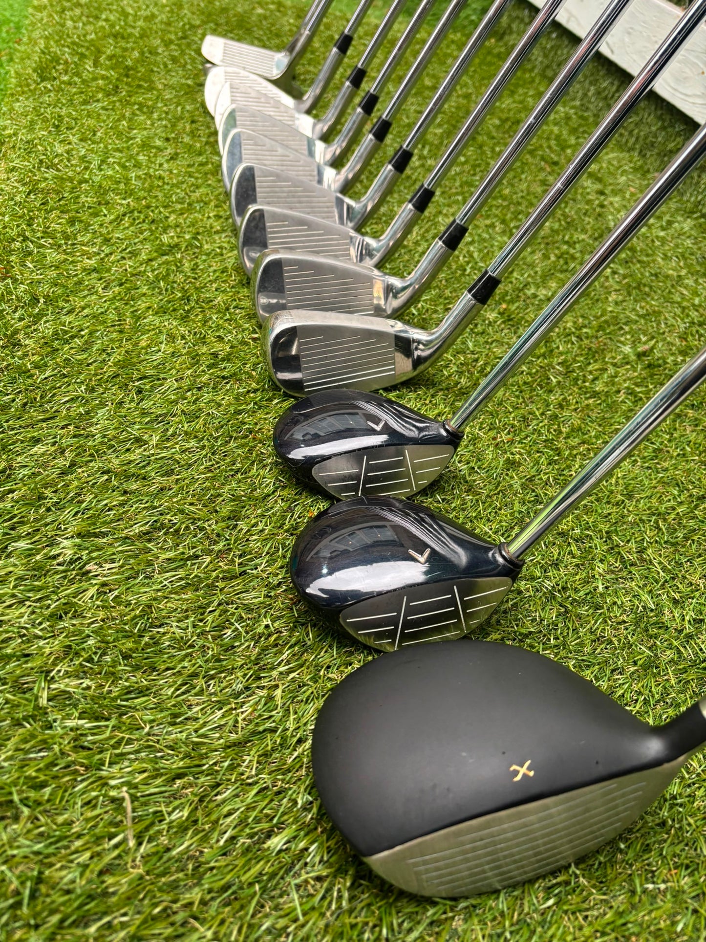 RAM Laser Hybrid Iron Set with GX7 Driver Wood, Steelhead Plus Woods & Powakaddy Bag
