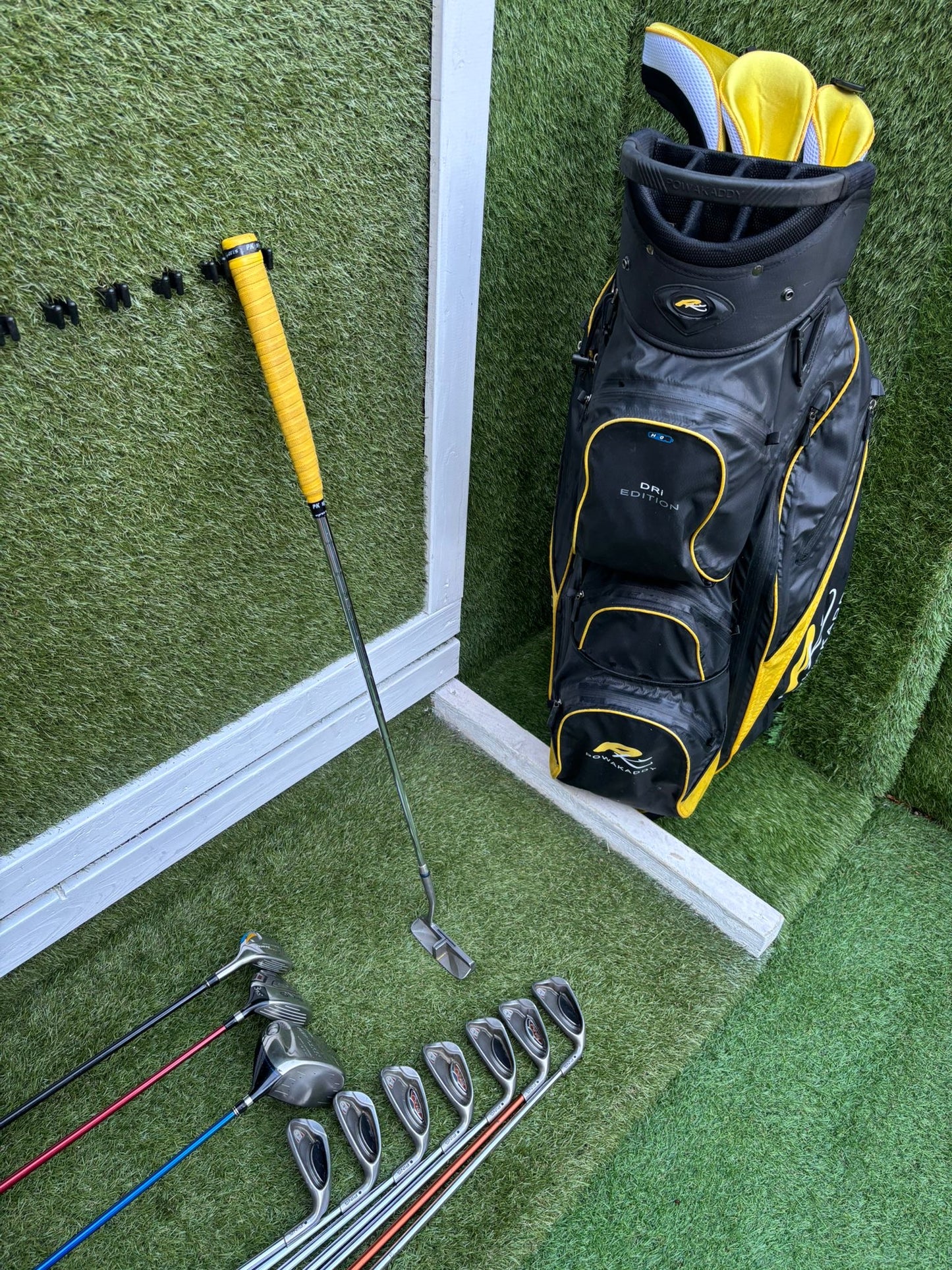 🔥 Ping G10 Irons (5–SW) + Cobra Driver + Ping G15 3 Wood + TaylorMade Hybrid + PowaKaddy Dri Waterproof Bag