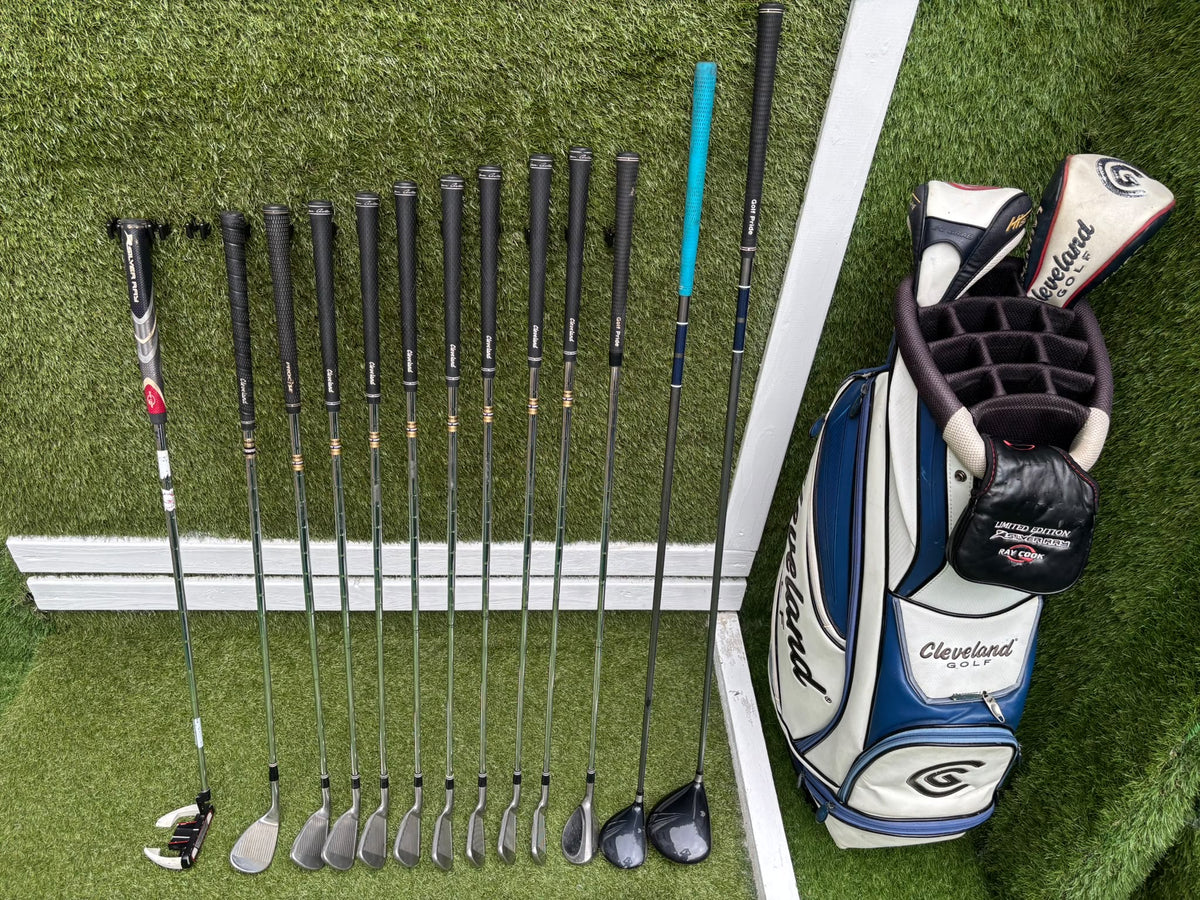 Cleveland Complete Golf Set – TA6 3–PW Irons, Ti460 Driver, Steel 15° Wood, HALO Hybrid & Cart Bag