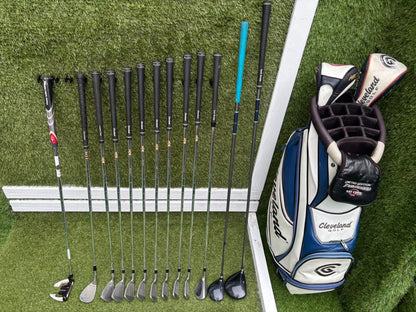 Cleveland Complete Golf Set – TA6 3–PW Irons, Ti460 Driver, Steel 15° Wood, HALO Hybrid & Cart Bag
