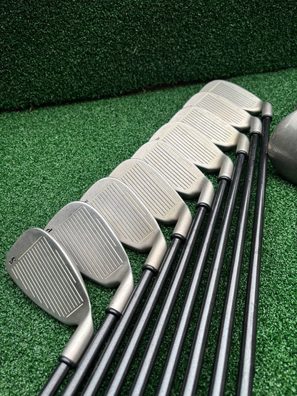 Callaway Big Bertha Left-Handed Golf Set – 3–SW Graphite Irons + 2 Drivers, 3 & 5 Woods