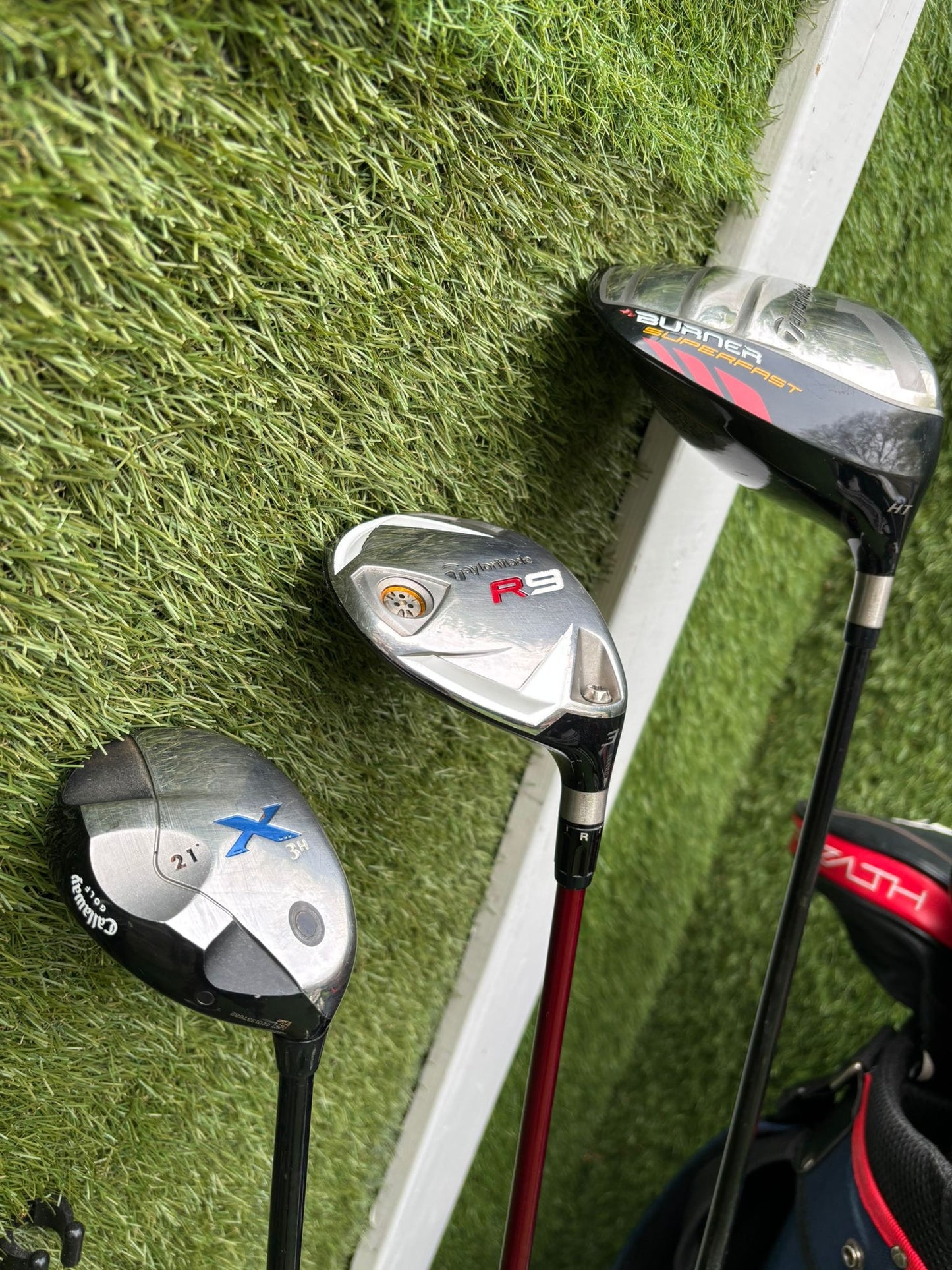 TaylorMade Tour Preferred MC Irons (4–PW) + Burner Driver, R9 Fairway, Callaway Hybrid, Ping Cadence Putter & TaylorMade Bag