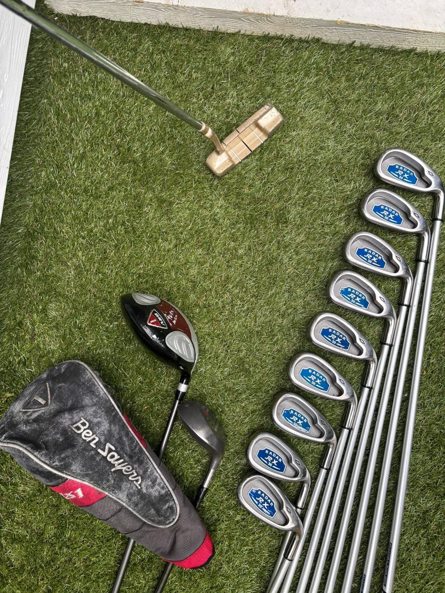 Full Golf Set | Adam RX Graphite Irons + Ben Sayers MX1 Driver + TaylorMade 5 Wood + Memphis LX Putter + Dunlop Stand Bag £120.00