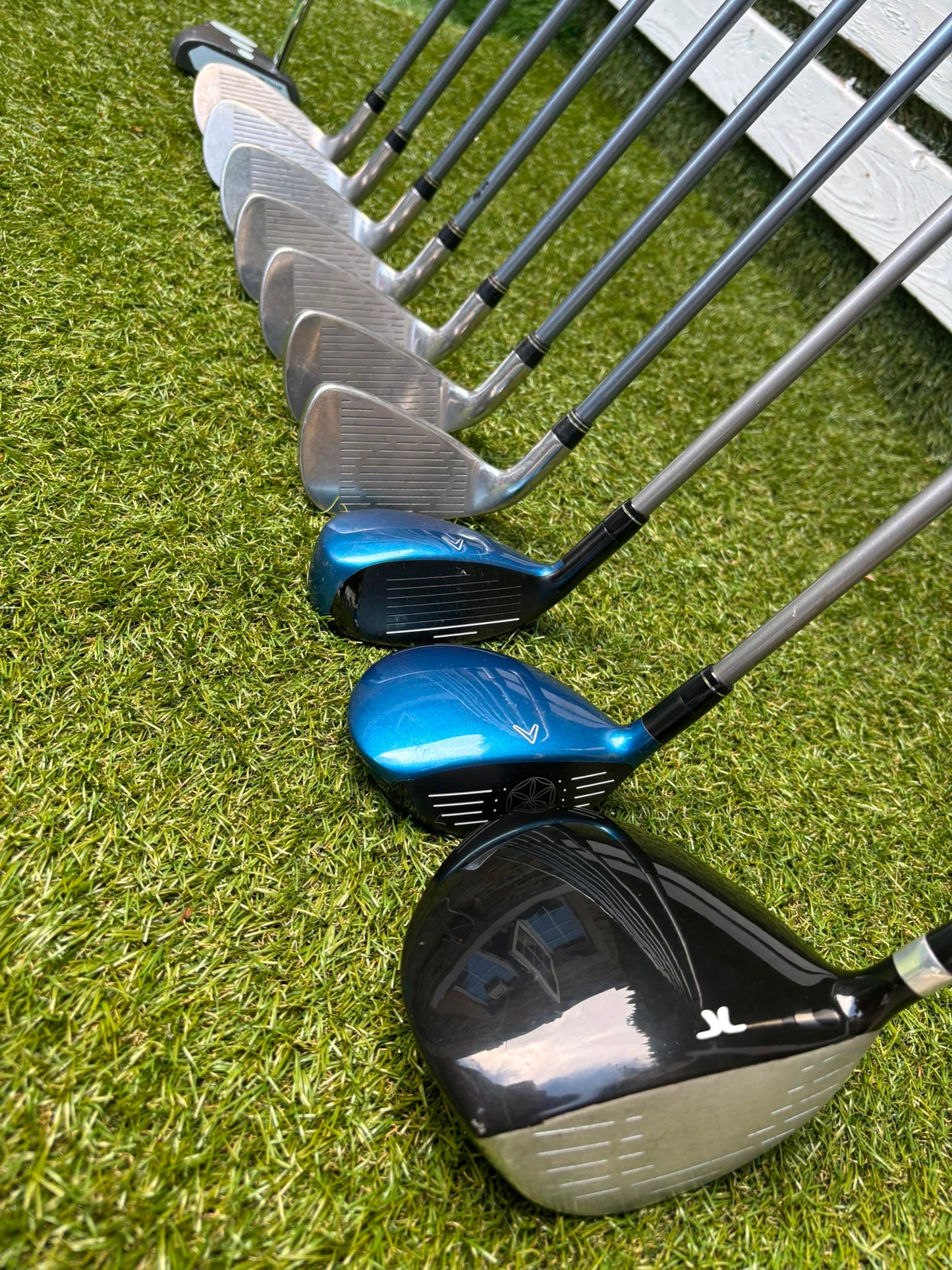 Cobra 3100 I/H Ladies Graphite Irons, Callaway Solaire Woods & RAM Force Cart Bag