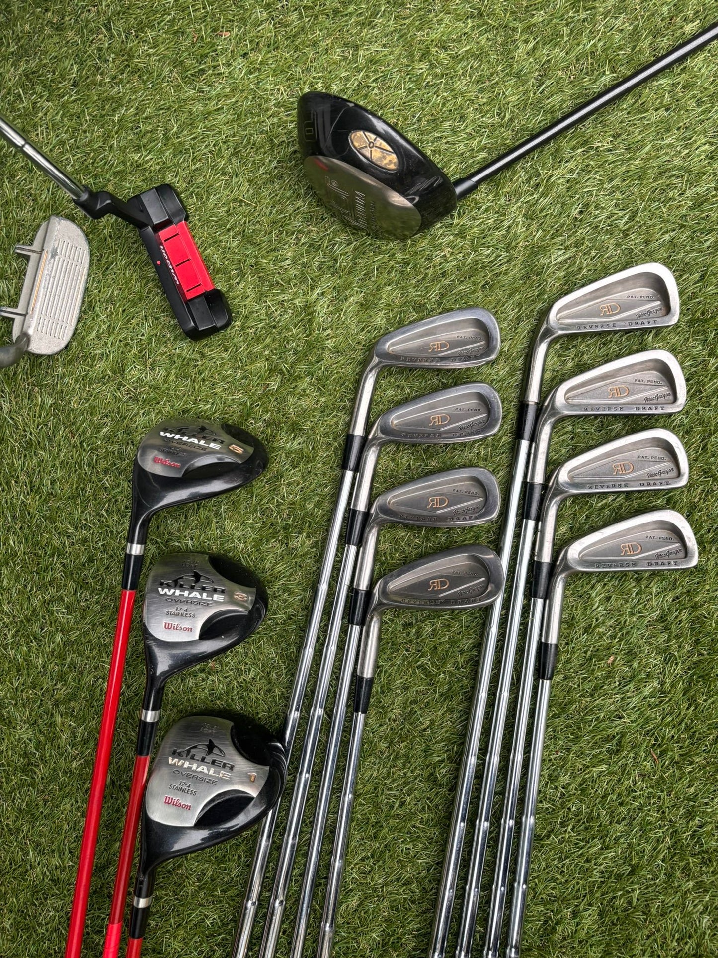 Left-Handed MacGregor Reverse Draft Full Set – Wilson Killer Whale Woods + Ping TiSi Driver £245.00 Delivered