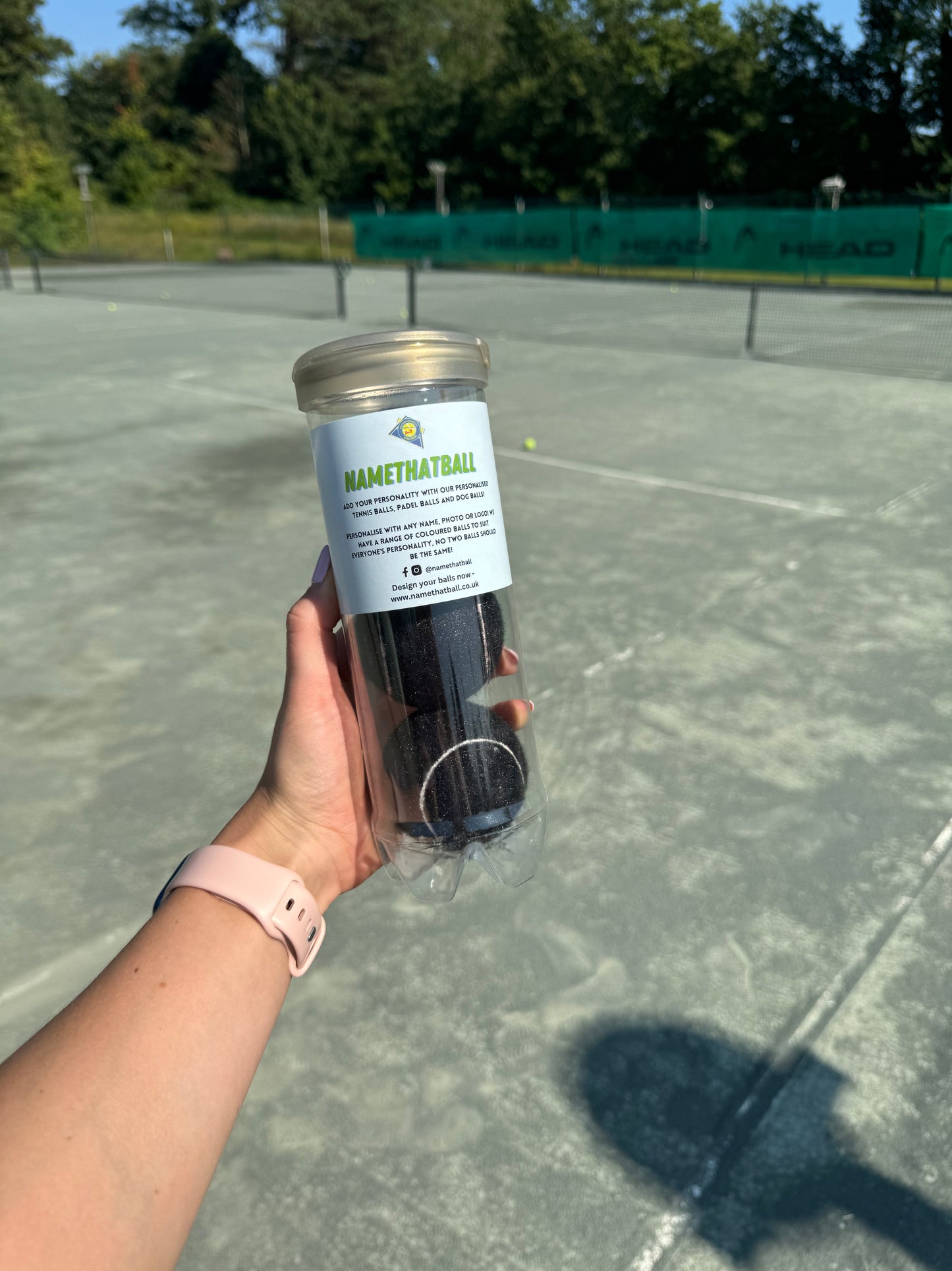 Namethatball -Customised Coloured Padel balls - BLACK