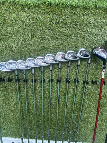 Ryder Z-40 Irons + Ben Sayers Power Pact Driver + Woods + RAM FXi Hybrid + Stowamate Bag (14 Clubs)