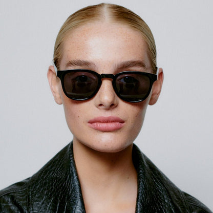 Black Square Sunglasses for Large Faces | UV400 | A.KJÆRBEDE Bate