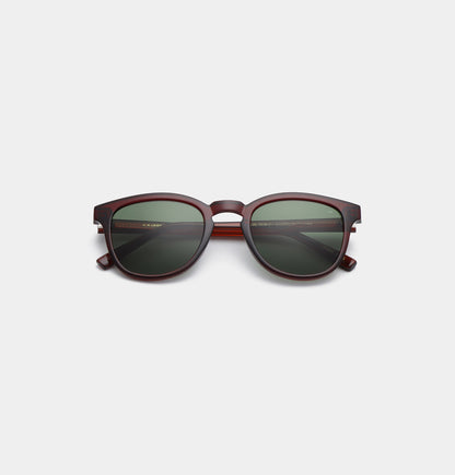 Brown Red Square Sunglasses for Large Faces | UV400 Unisex