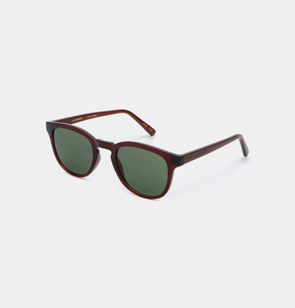 Brown Red Square Sunglasses for Large Faces | UV400 Unisex