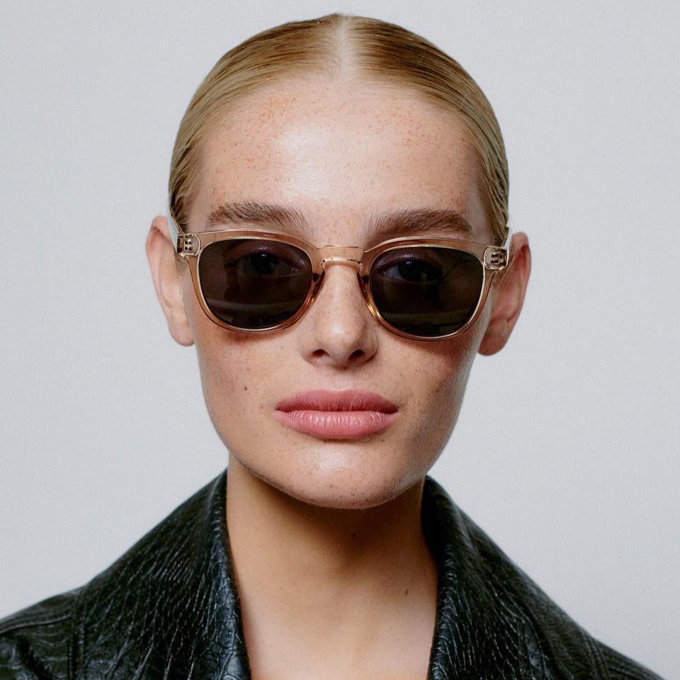 Champagne Square Sunglasses for Large Faces | UV400 Unisex