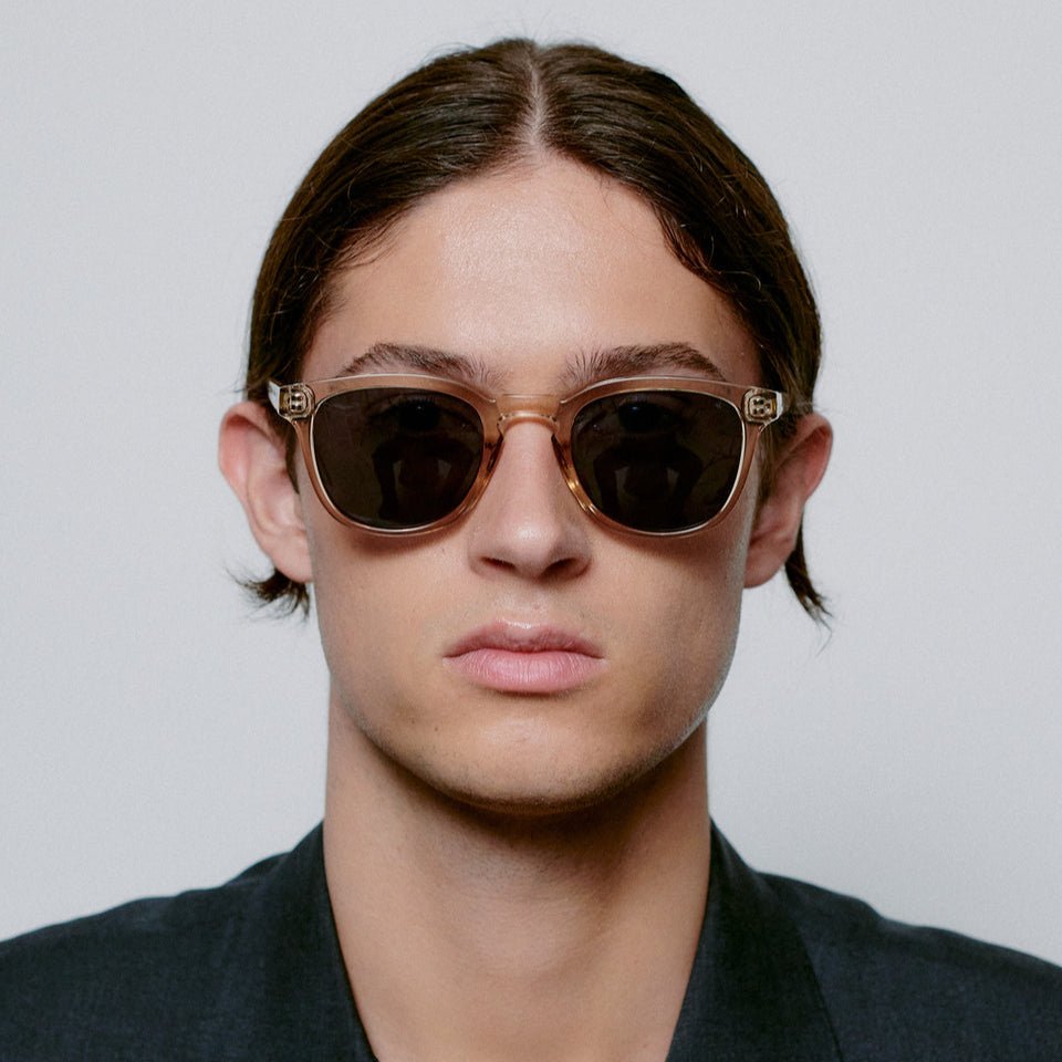 Champagne Square Sunglasses for Large Faces | UV400 Unisex