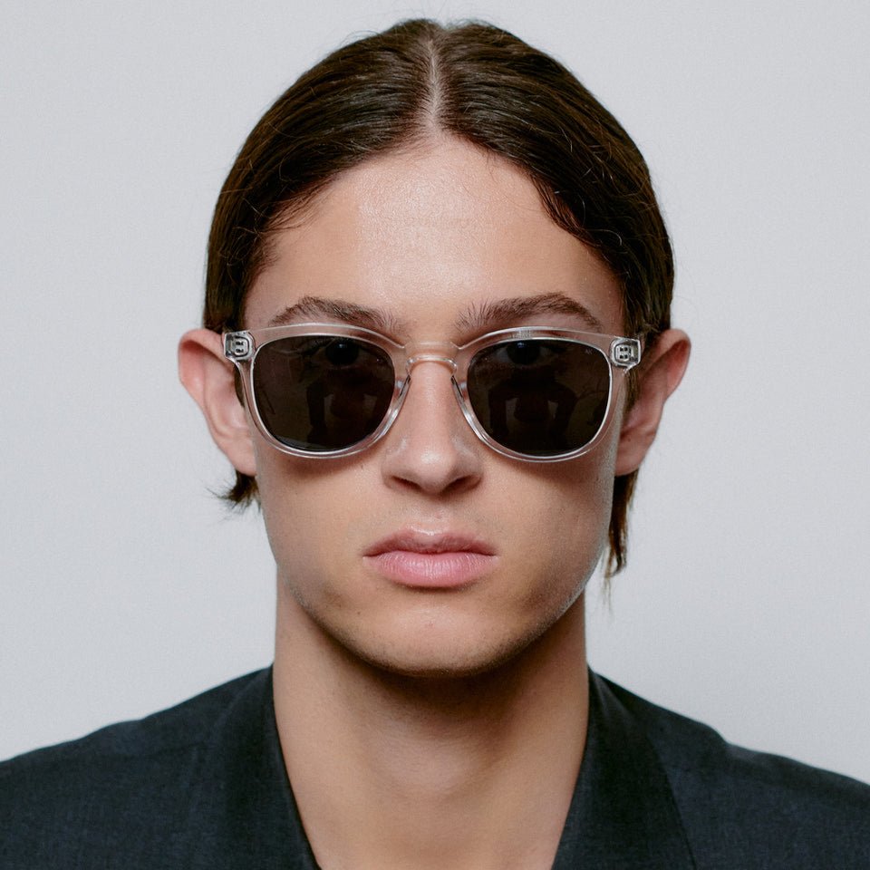 Clear Square Sunglasses for Large Faces | UV400 by A.KJÆRBEDE