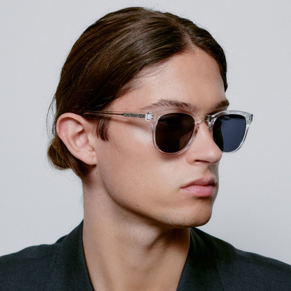 Clear Square Sunglasses for Large Faces | UV400 by A.KJÆRBEDE