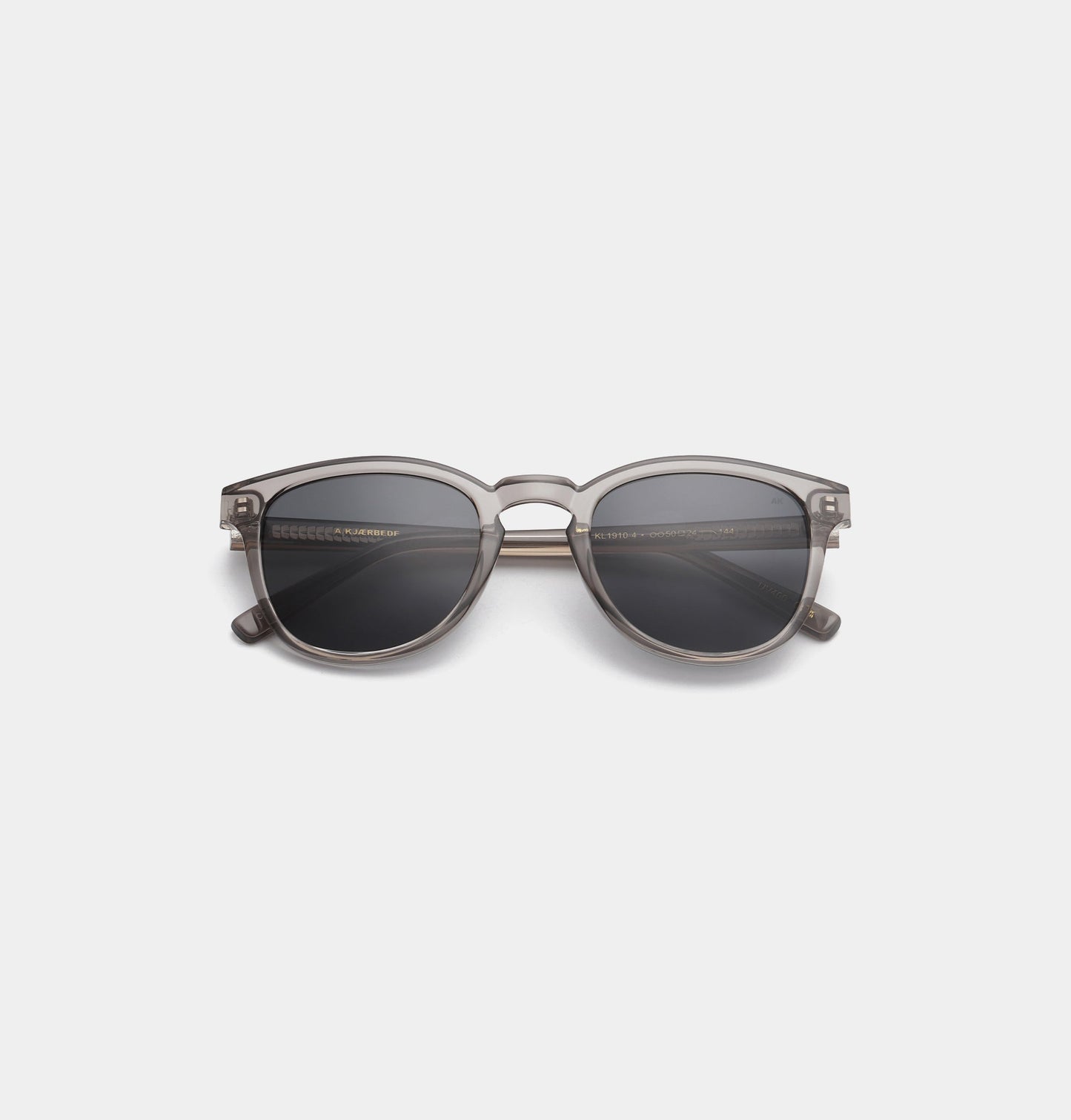 A.KJÆRBEDE (AKJAERBEDE) Bate Sunglasses | Grey Transparent Square Frame