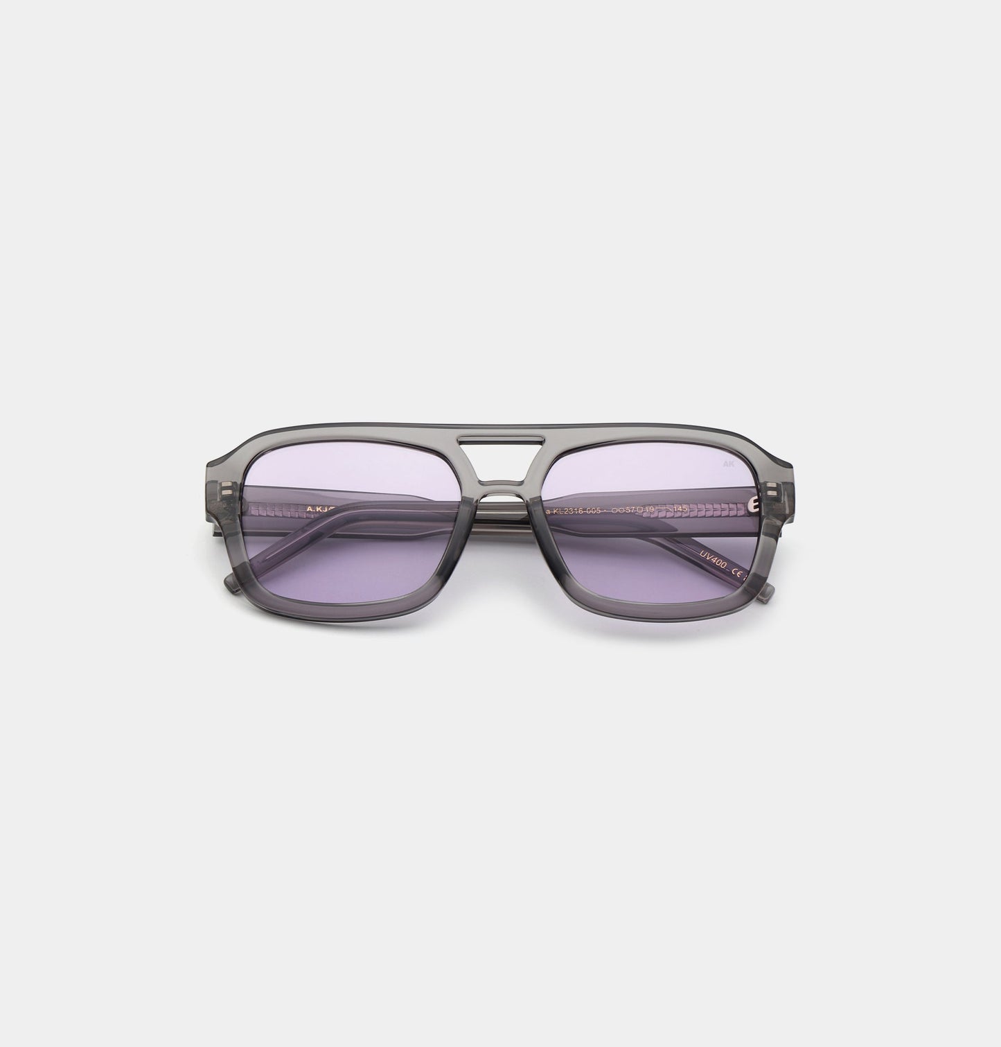 Grey Transparent Oversized Pilot Sunglasses – UV400, Unisex