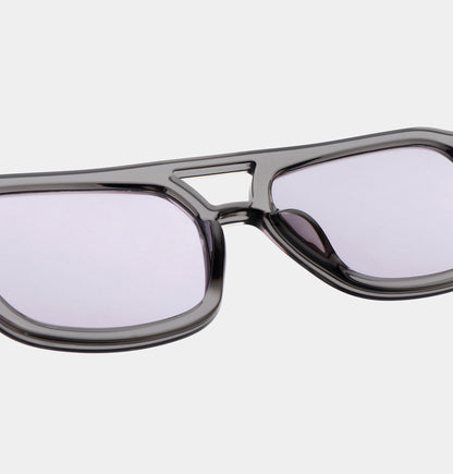 Grey Transparent Oversized Pilot Sunglasses – UV400, Unisex