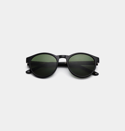 Marvin Black Round Sunglasses Unisex UV400 by AKJAERBEDE