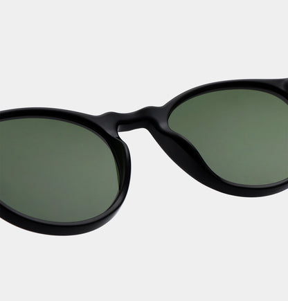 Marvin Black Round Sunglasses Unisex UV400 by AKJAERBEDE