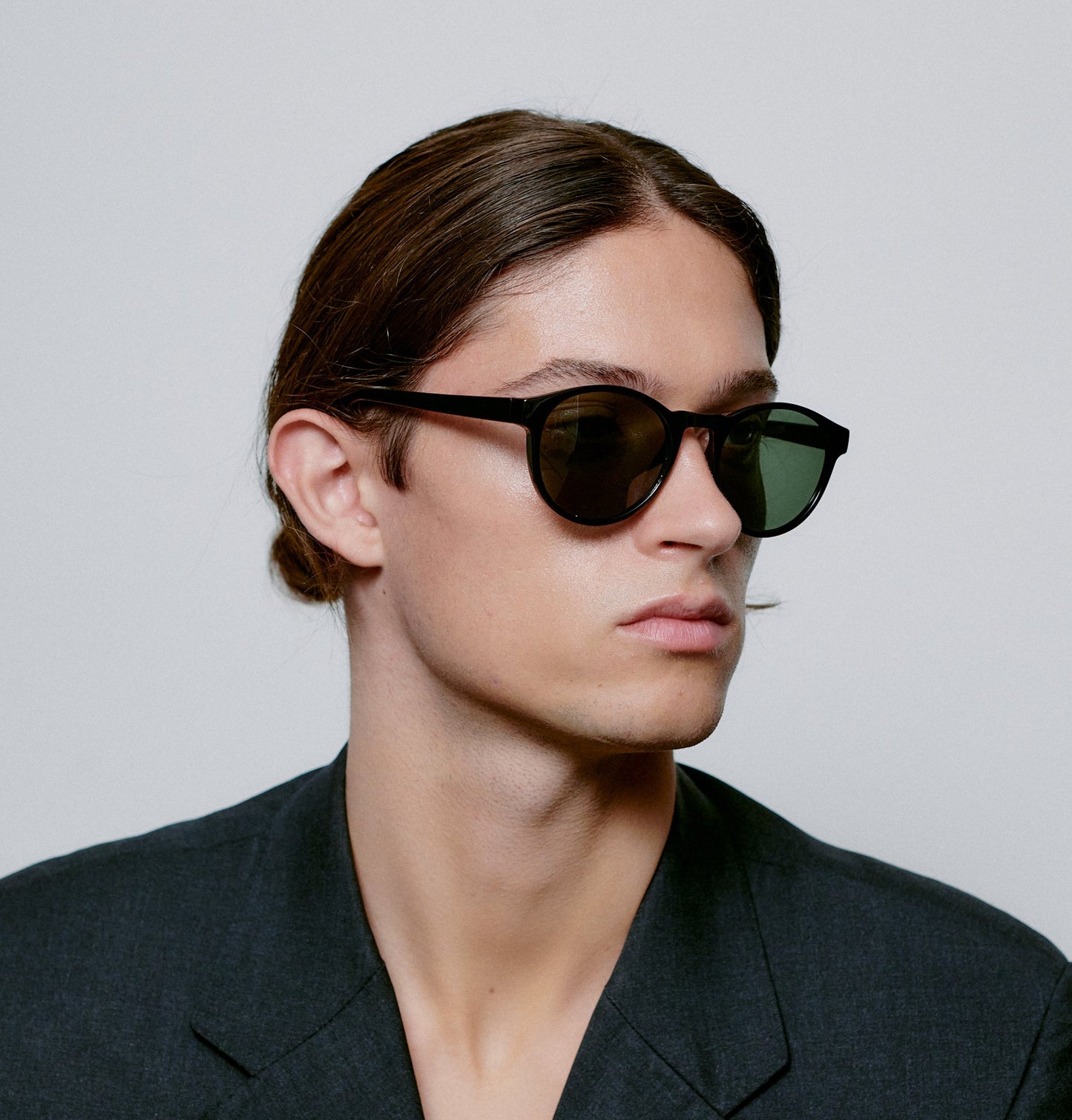 Marvin Black Round Sunglasses Unisex UV400 by AKJAERBEDE