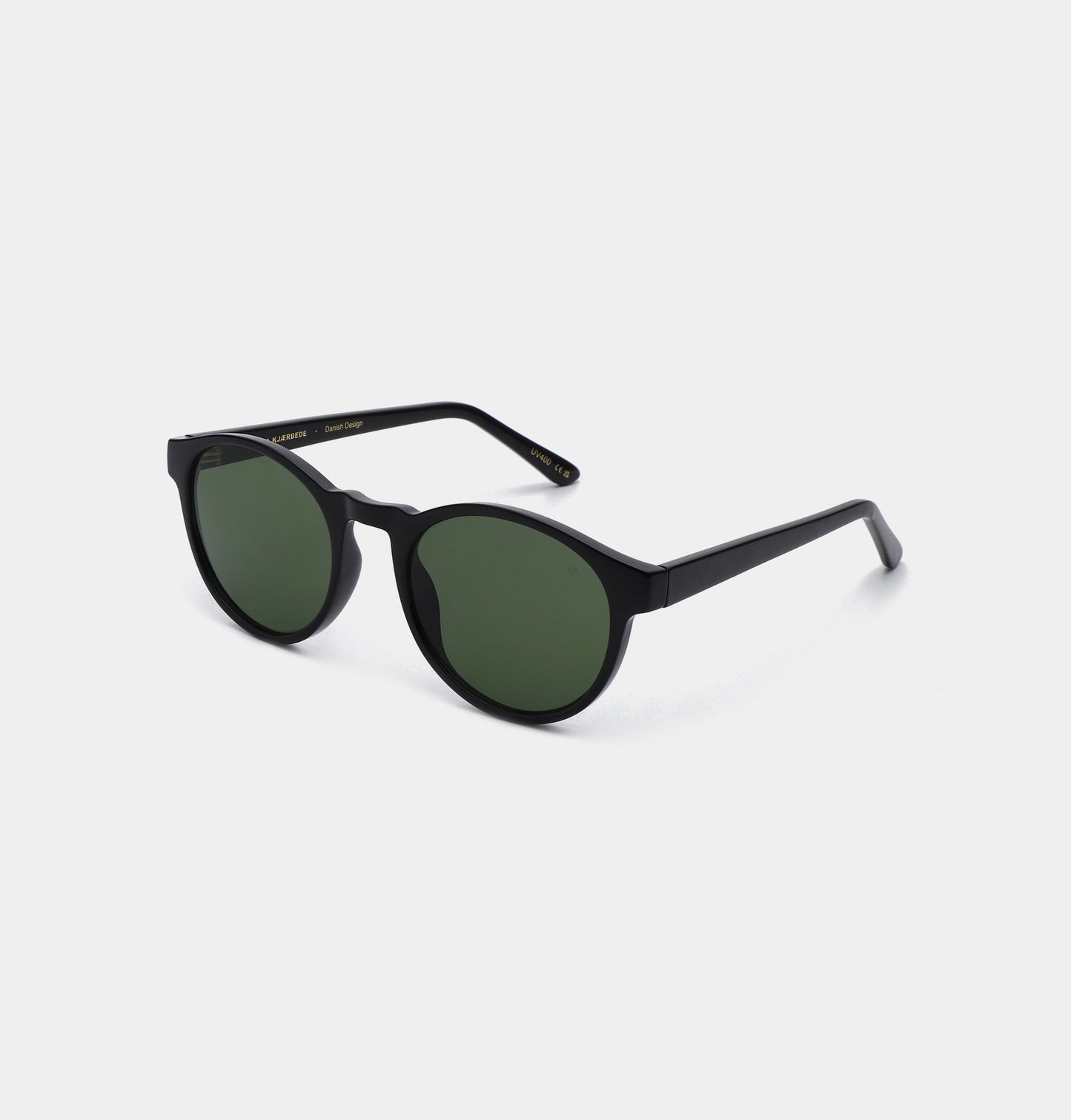 Marvin Black Round Sunglasses Unisex UV400 by AKJAERBEDE