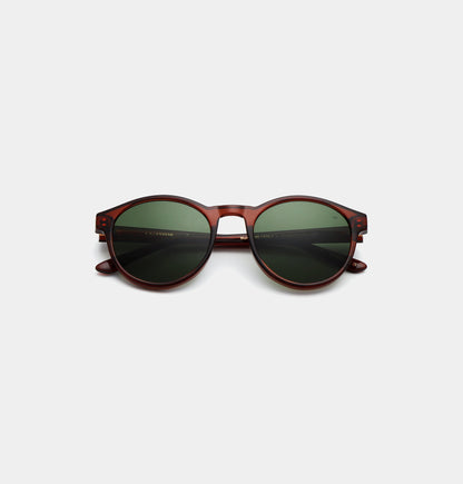 A.KJÆRBEDE (AKJAERBEDE) Marvin Sunglasses | Brown Transparent Round Frame