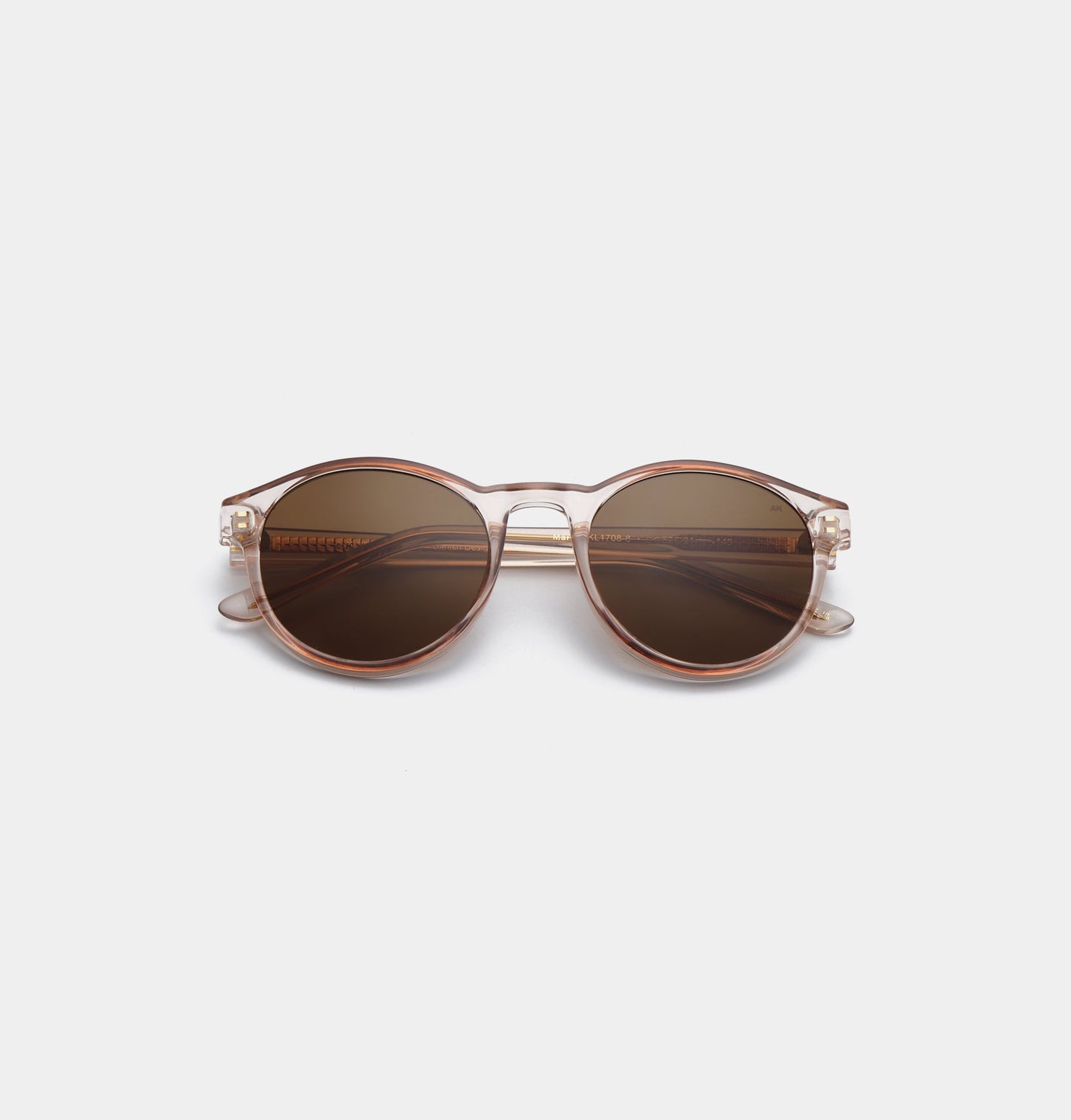 A.KJÆRBEDE Marvin Round Champagne Unisex UV400 Sunglasses