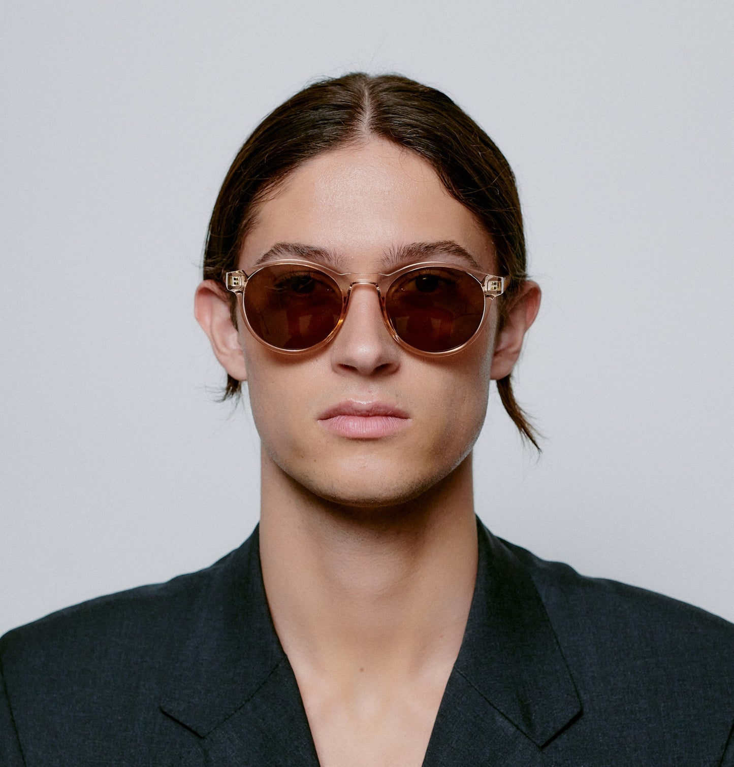 A.KJÆRBEDE Marvin Round Champagne Unisex UV400 Sunglasses