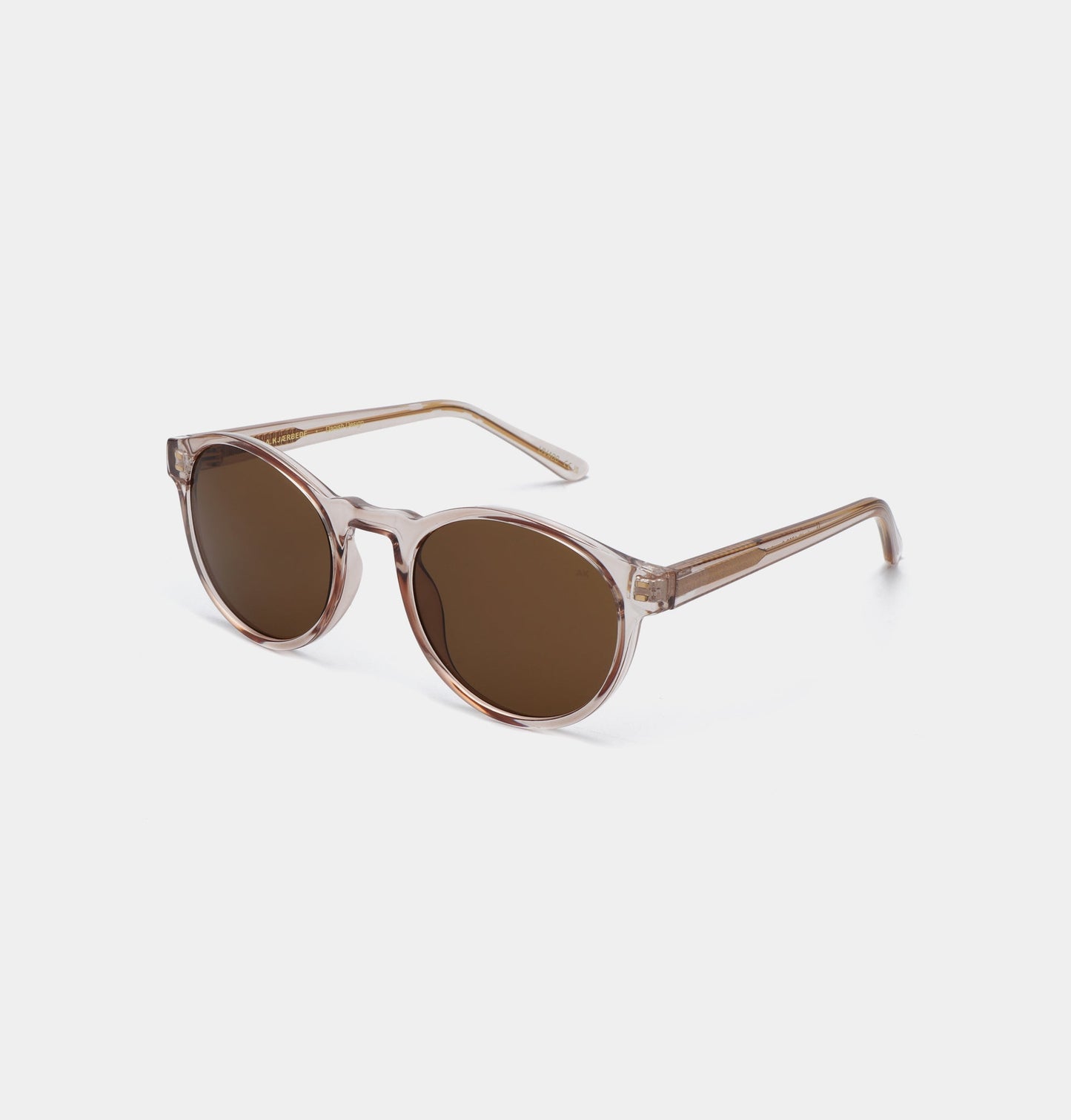 A.KJÆRBEDE Marvin Round Champagne Unisex UV400 Sunglasses