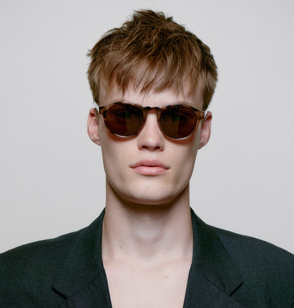 Marvin Round Tortoise Sunglasses UV400 | Unisex by AKJAERBEDE