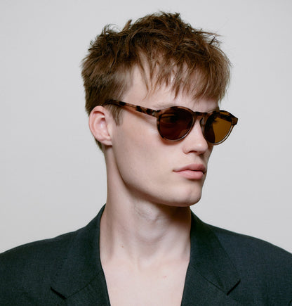 Marvin Round Tortoise Sunglasses UV400 | Unisex by AKJAERBEDE