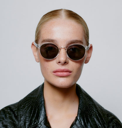 A.KJÆRBEDE (AKJAERBEDE) Marvin Sunglasses | Crystal Round Frame