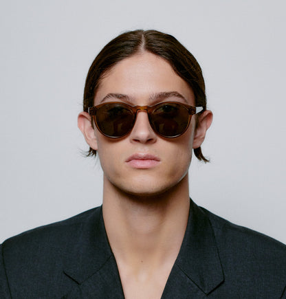 Marvin Round Smoke Transparent Unisex UV400 Sunglasses