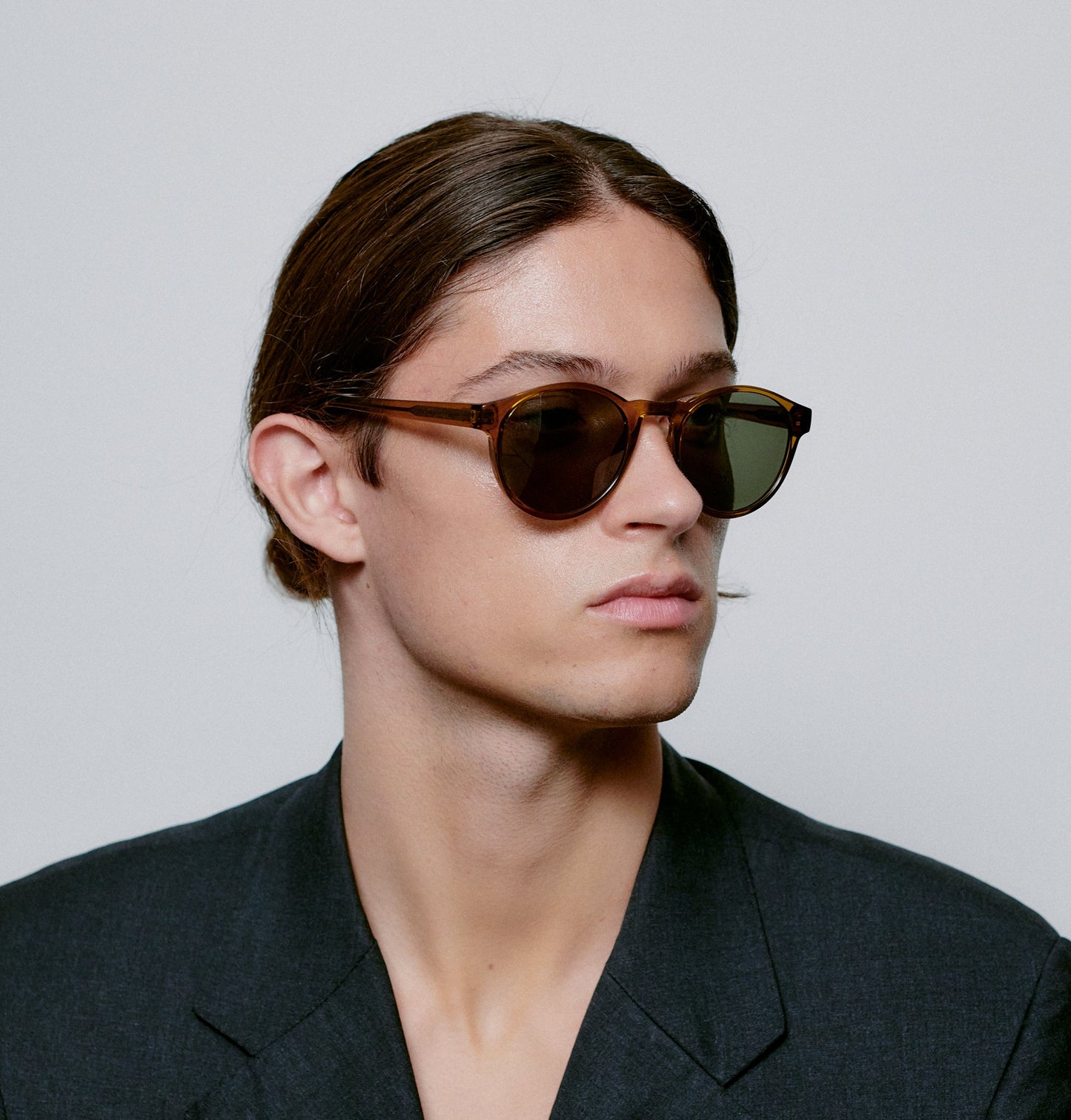 Marvin Round Smoke Transparent Unisex UV400 Sunglasses