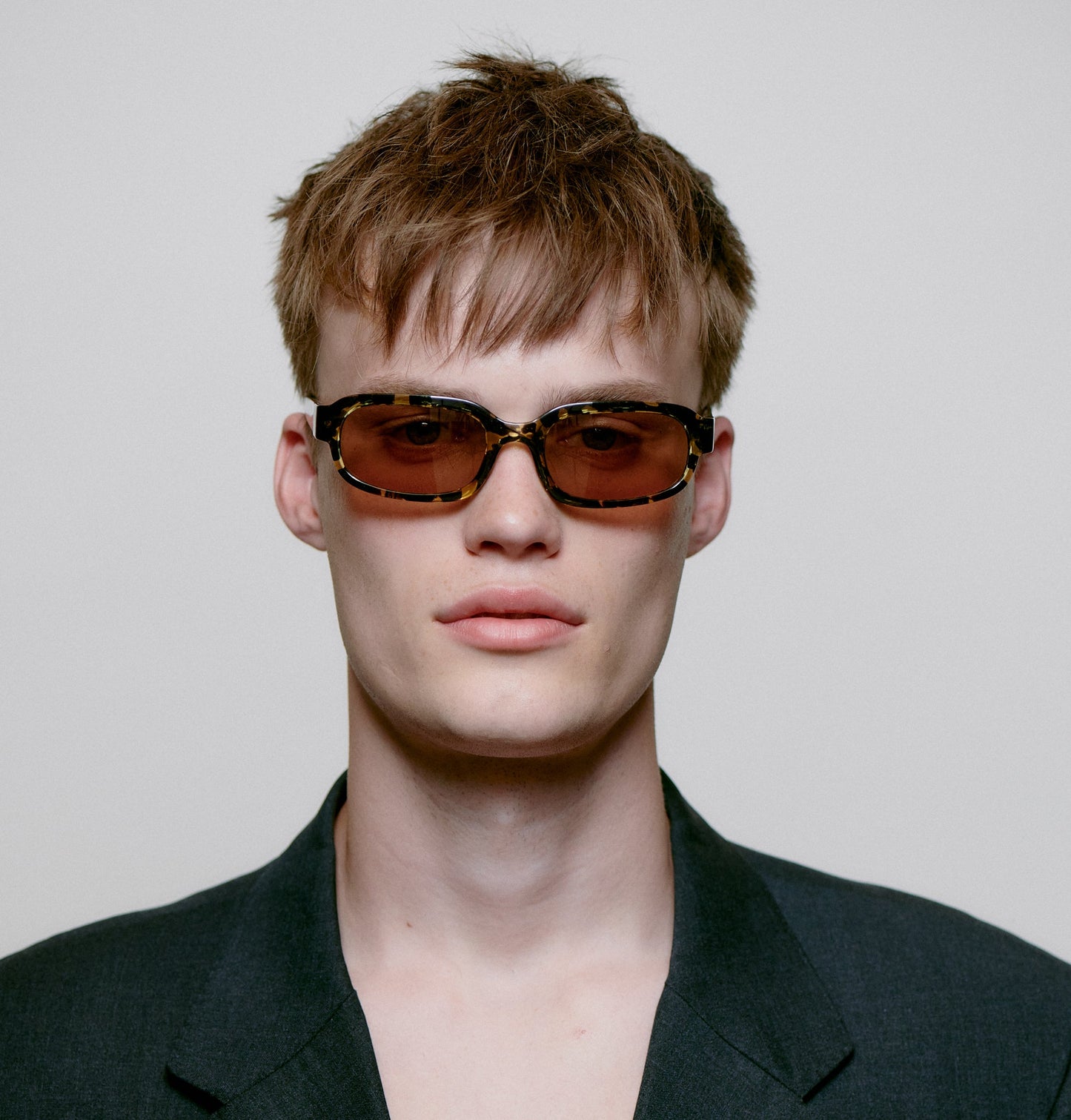 A.KJÆRBEDE WILL Sunglasses l Black Yellow Tortoise Slim Frame