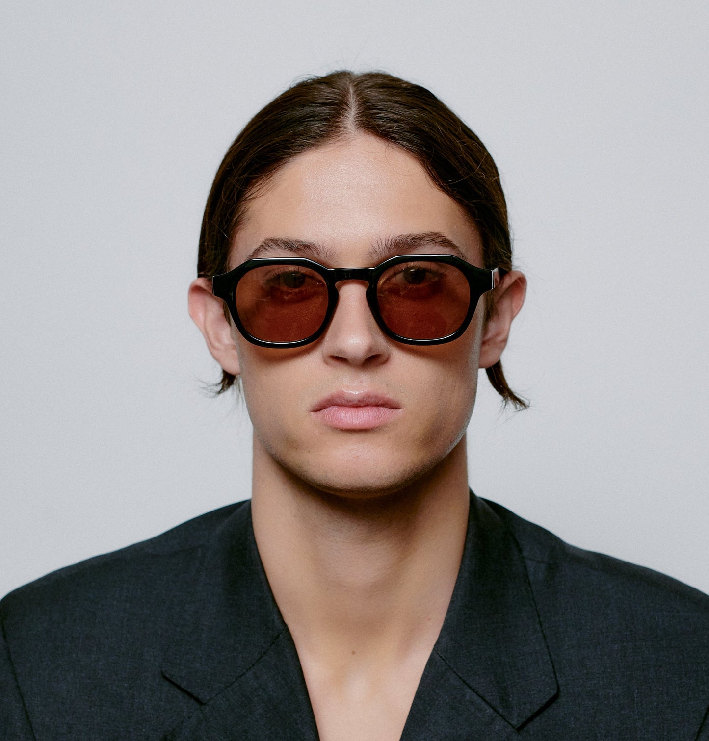 A.KJÆRBEDE (AKJAERBEDE) Zan Sunglasses | Black Frame, Brown Lens