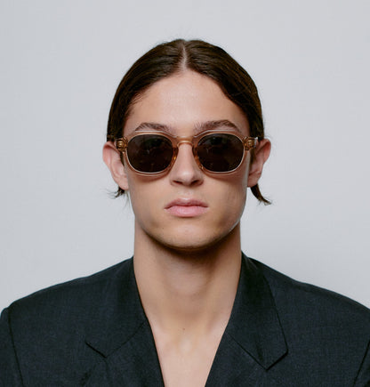 A.KJÆRBEDE (AKJAERBEDE) Zan Sunglasses | Champagne Frame, Grey Lens
