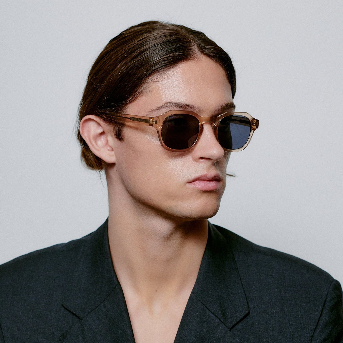 A.KJÆRBEDE (AKJAERBEDE) Zan Sunglasses | Champagne Frame, Grey Lens
