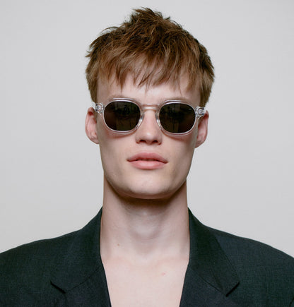 A.KJÆRBEDE (AKJAERBEDE) Zan Sunglasses | Crystal Frame, Grey Lens