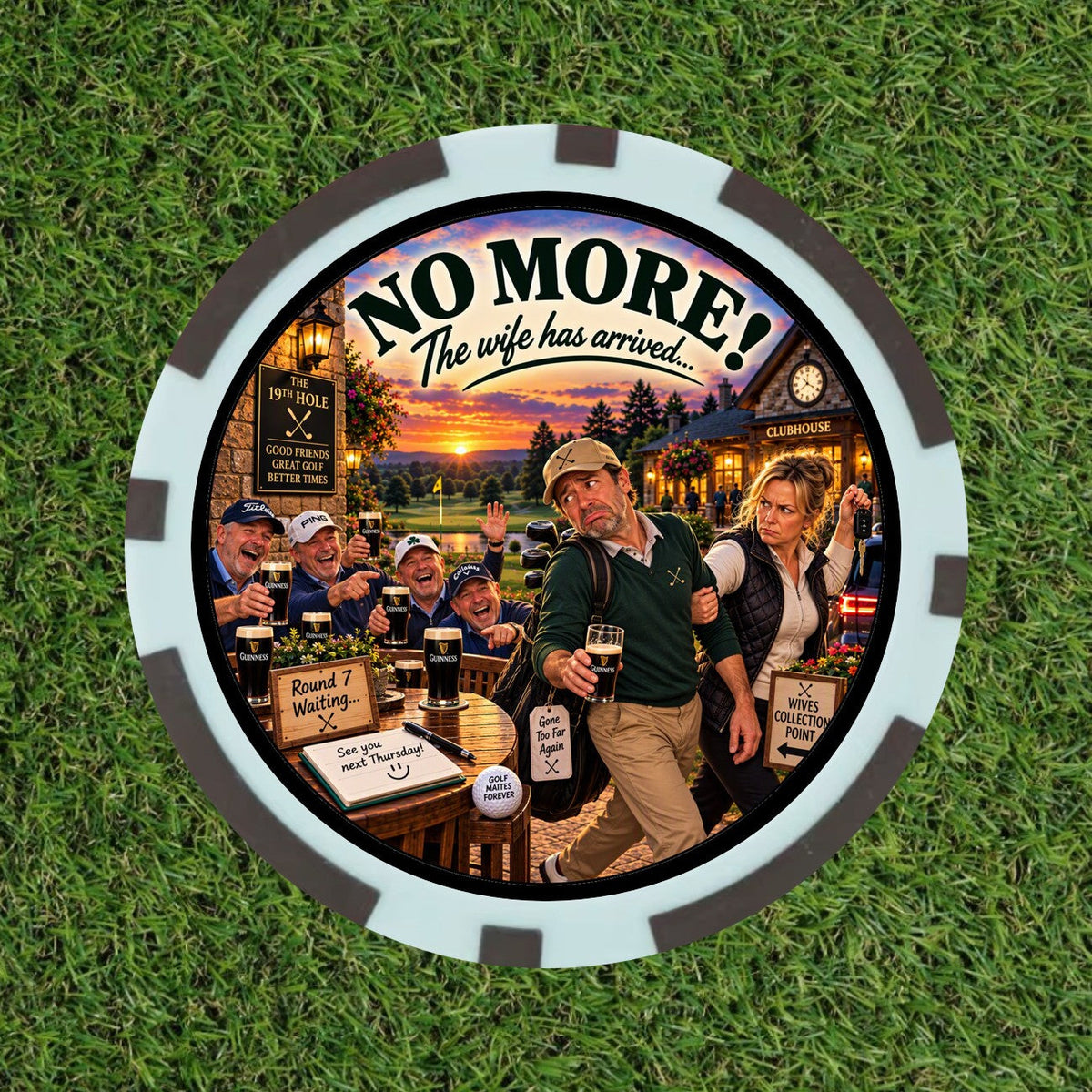 The Golfer's Dilemma™ Decision Chip
ONE MORE? / NO MORE!