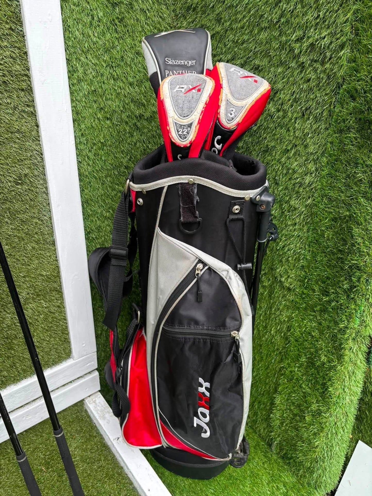 Jaxx RX II Complete Golf Set – Slazenger Panther Ti Driver, Woods, Wedge, Putter & Stand Bag