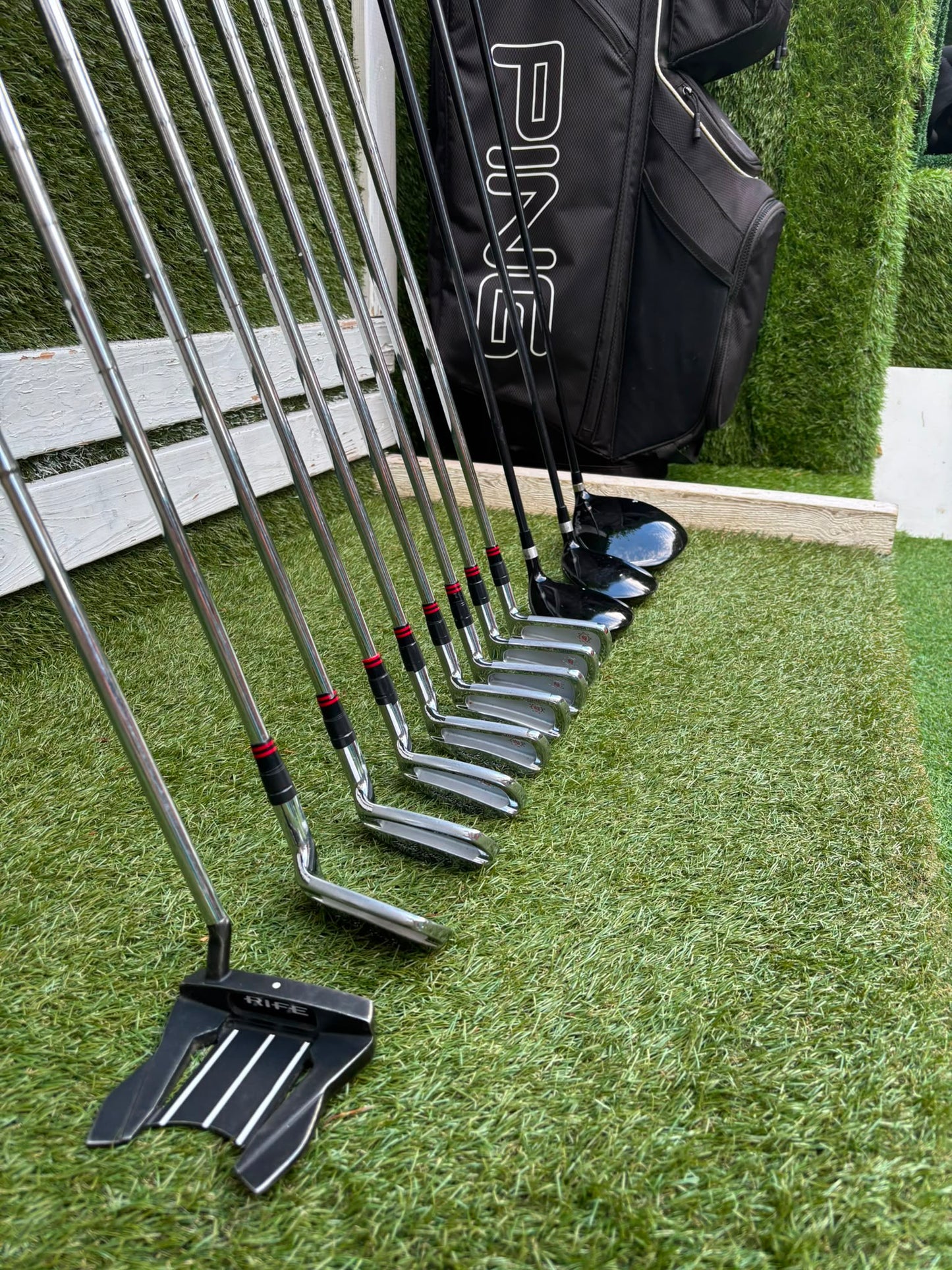 Ben Hogan Apex Edge Pro Forged Golf Set | Cobra FLY-XL Driver | Rife RG7 Putter | PING Traverse Cart Bag